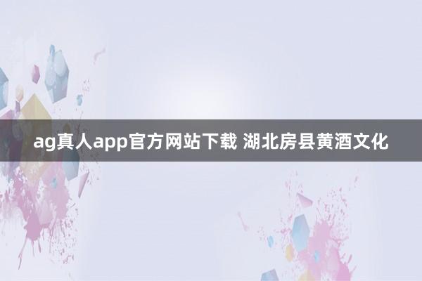 ag真人app官方网站下载 湖北房县黄酒文化