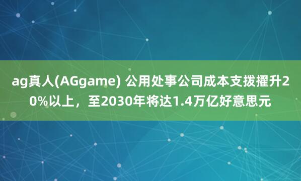 ag真人(AGgame) 公用处事公司成本支拨擢升20%以上，至2030年将达1.4万亿好意思元