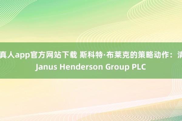 ag真人app官方网站下载 斯科特·布莱克的策略动作：清仓Janus Henderson Group PLC