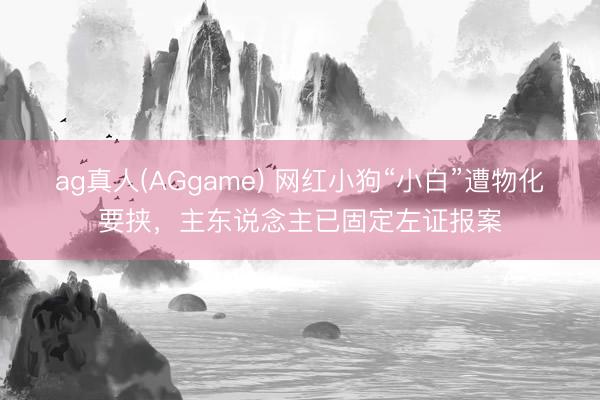 ag真人(AGgame) 网红小狗“小白”遭物化要挟，主东说念主已固定左证报案